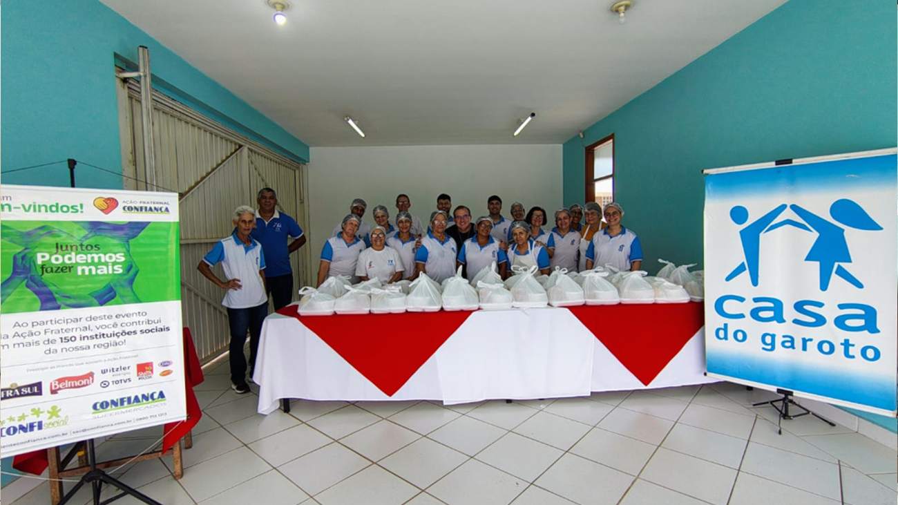 A tradicional feijoada do Ação Fraternal do Confiança Supermercados em parceria com a Casa do Garoto de 09/11/24 foi um sucesso.